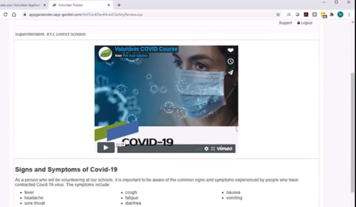 video-covid-training